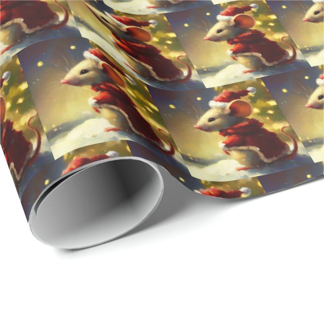 Christmas Mouse 4 Wrapping Paper (Roll Corner)