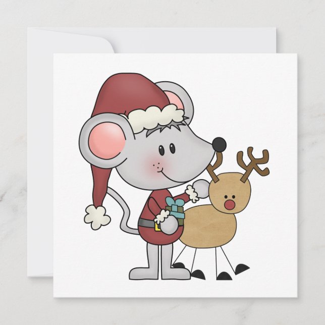 Christmas Mouse and Holiday Card (Front)