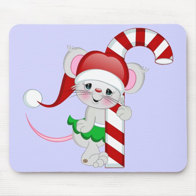 Christmas Mouse Candy Cane Pad (Front)