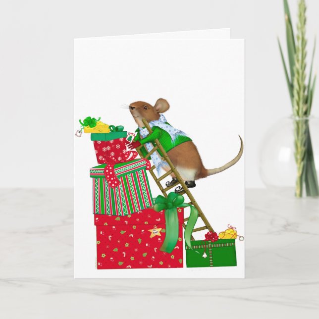 Christmas Mouse Christmas Card (Front)