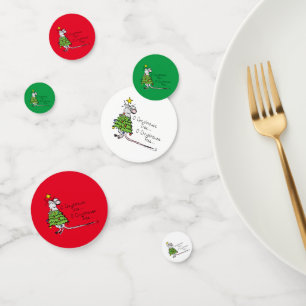 Christmas Mouse Cute Funny Holiday Confetti