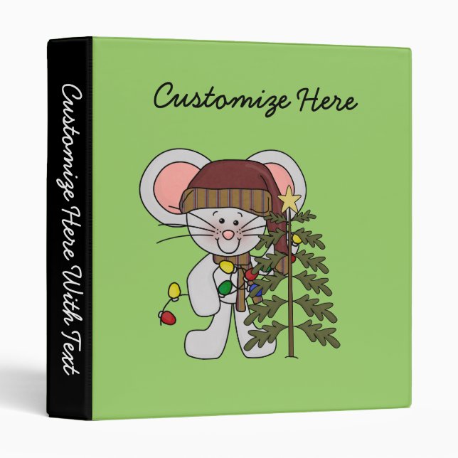 Christmas Mouse Decorating Tree Binder (Front/Spine)