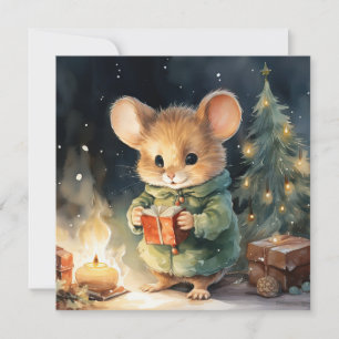 Christmas Mouse Greeting Card