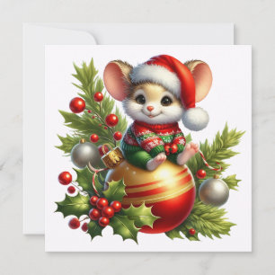 Christmas Mouse Greeting Card