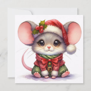 Christmas Mouse Greeting Card
