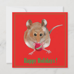 Christmas Mouse Holiday Card