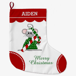 Christmas Mouse Large Christmas Stocking
