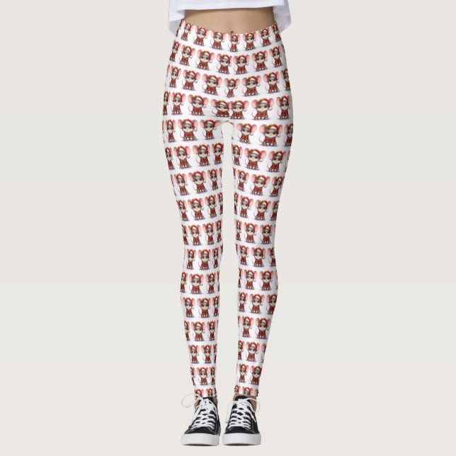 Christmas Mouse Leggings (Front)