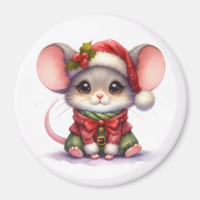 Christmas Mouse Magnet (Front)