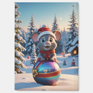 Christmas Mouse Magnet