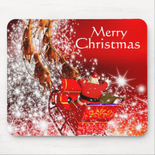 Christmas Mouse pad/Santa and Sleigh Pad