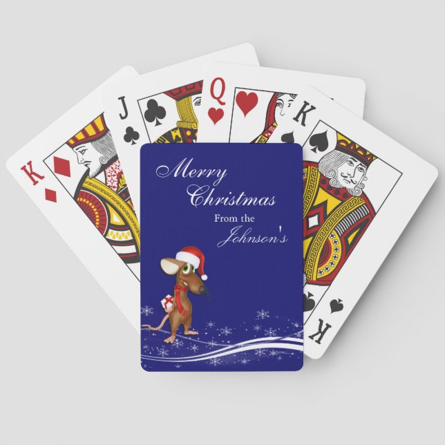 Christmas Mouse Playing Cards (Back)