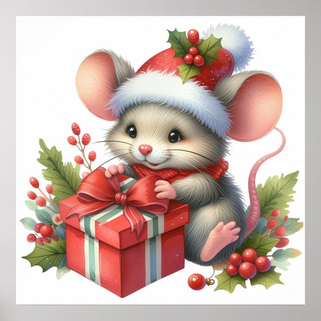 Christmas Mouse Poster (Front)