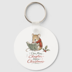 Christmas Mouse Reading Stories Keychain