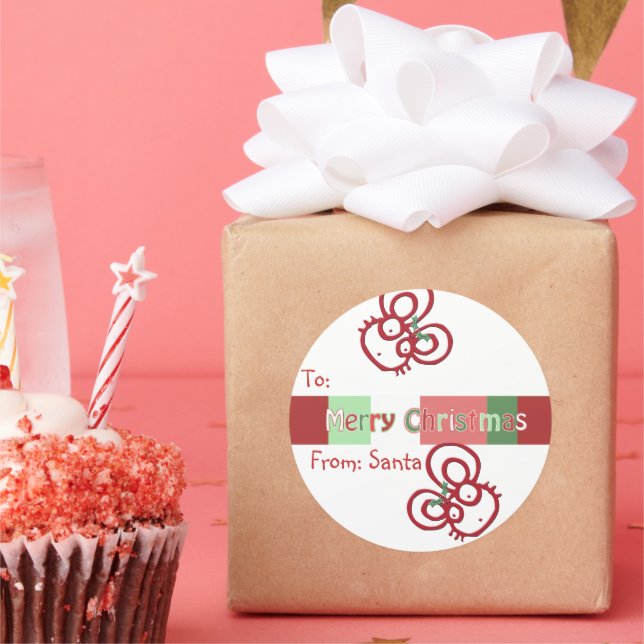 Christmas Mouse Sticker (Party)