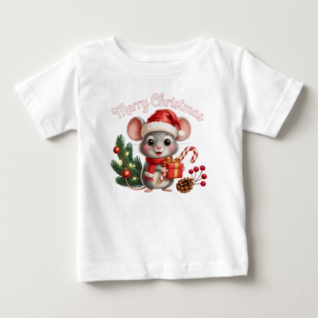 Christmas Mouse T Shirt (Front)