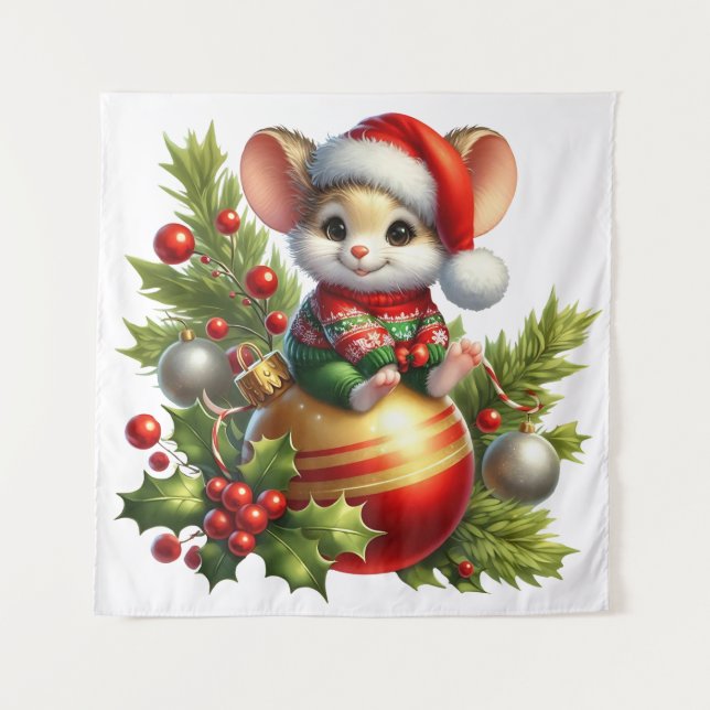 Christmas Mouse Tapestry (Front)