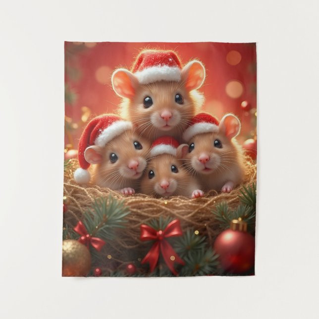 Christmas Mouse Tapestry (Front)