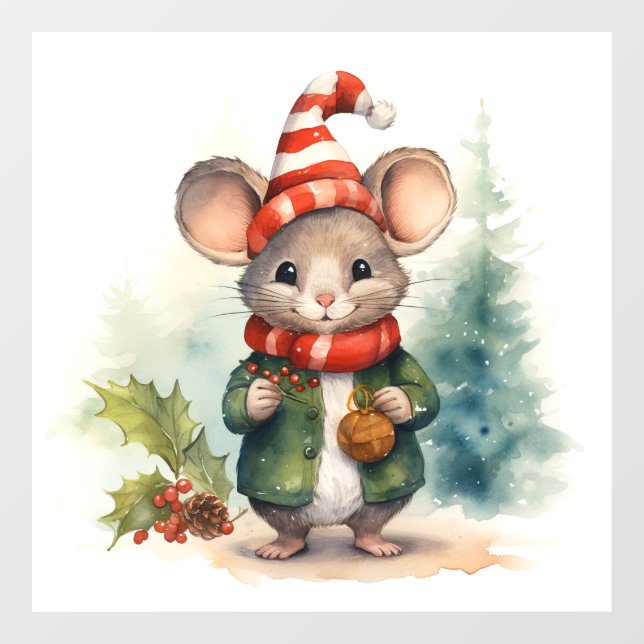 Christmas Mouse Window Cling (Sheet)