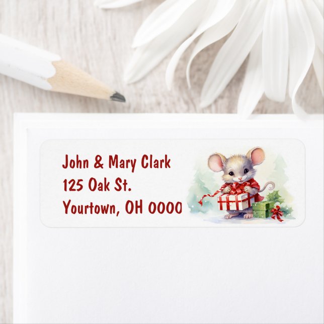 Christmas Mouse With Gifts (Insitu)