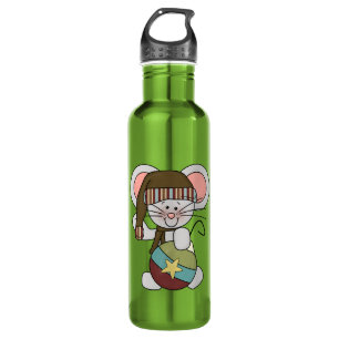 Christmas Mouse With Ornament 710 Ml Water Bottle