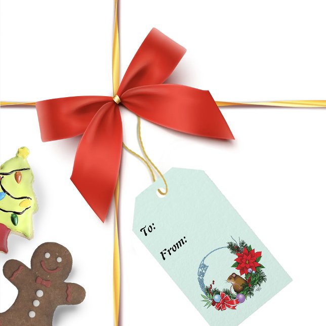 Christmas Mouse Wreath Gift Tags (Creator Uploaded)