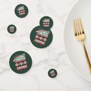 Christmas Movie Marathon Retro Marquee Festive Confetti