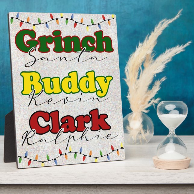 Christmas Movie  Plaque (Side)