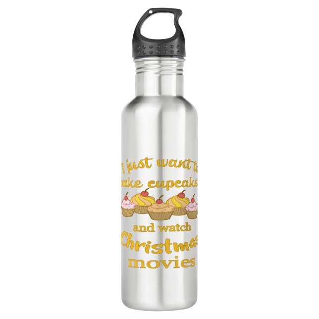 Christmas Movies and Baking 710 Ml Water Bottle (Front)