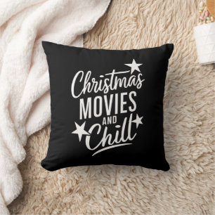 Christmas Movies And Chill Family Xmas Gift Throw Pillow