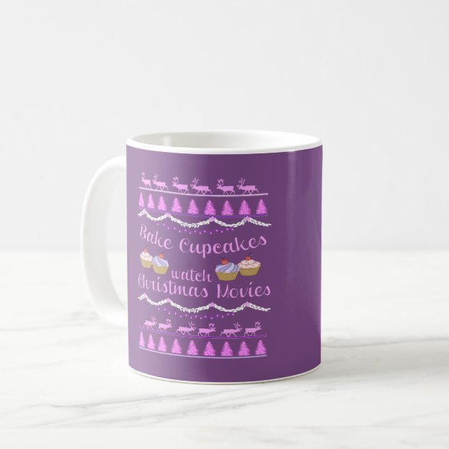 Christmas Movies and Cupcakes Coffee Mug (Front Left)