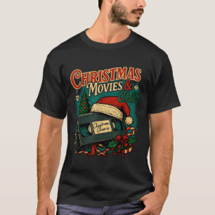 Christmas Movies Chill Retro Vhs Holiday Nostalgia T-Shirt