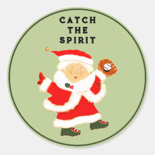 Christmas Mrs. Claus Classic Round Sticker