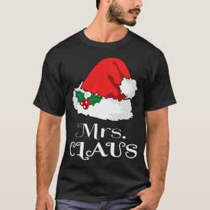 Christmas Mrs. Claus Matching Pajama Santa Hat X-m T-Shirt