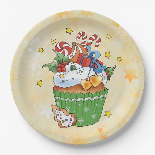 Christmas muffin paper plate (Front)