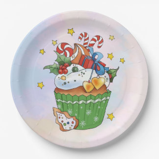 Christmas muffin paper plate