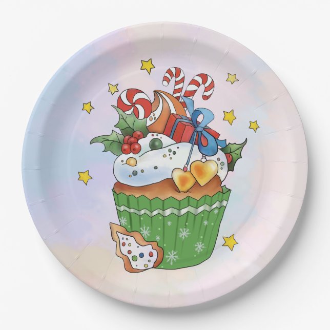 Christmas muffin paper plate (Front)