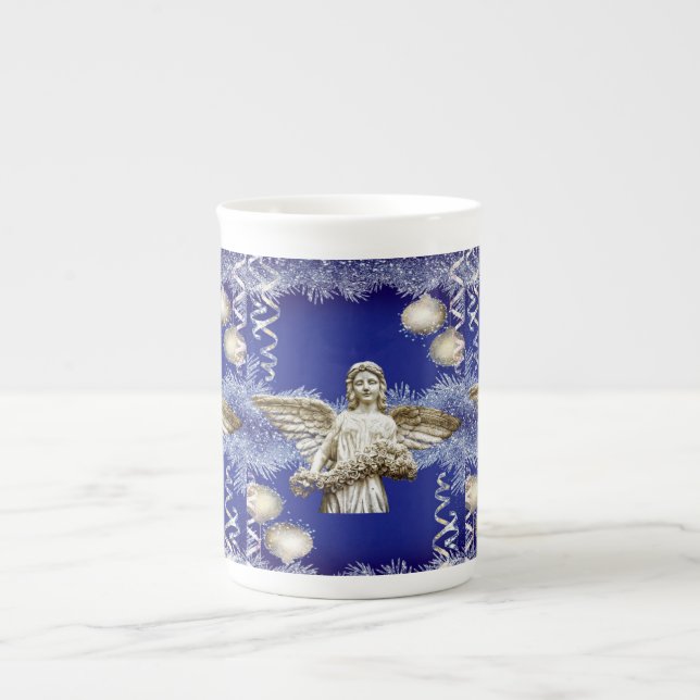 Christmas Mug, Angel Bone China Mug (Front)