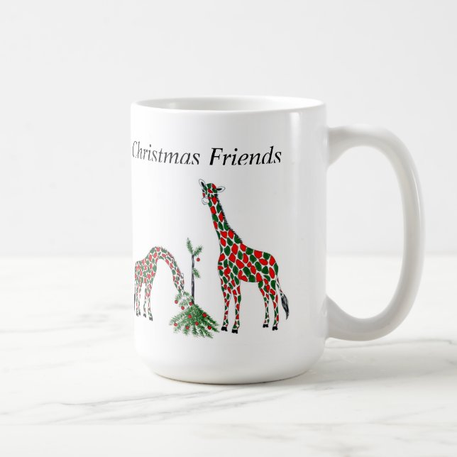 Christmas Mug, "Christmas Giraffes" Coffee Mug (Right)