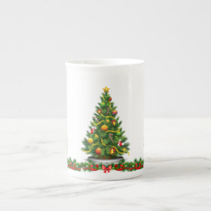 Christmas Mug, Christmas Tree Bone China Mug