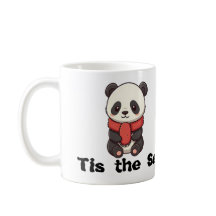 Christmas mug design with cute panda