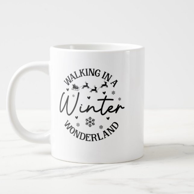 Christmas Mug – Festive Holiday Cocoa & Coffee Cup (Left)