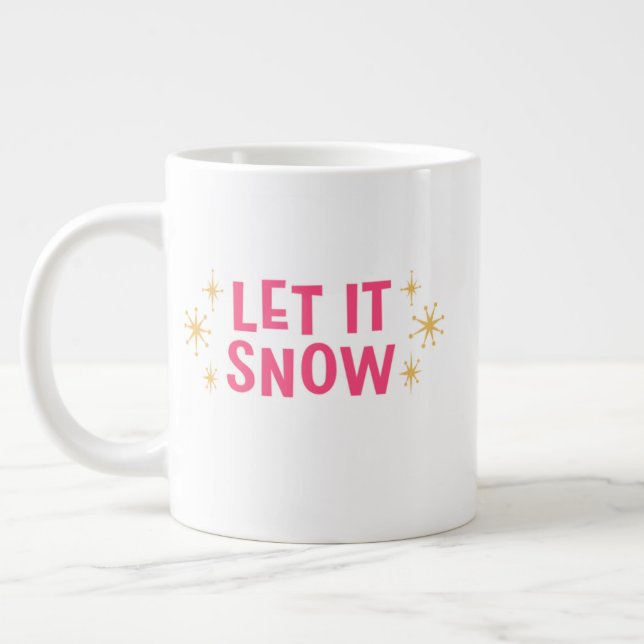 Christmas Mug – Frosty Holiday Cocoa & Coffee Cup (Left)