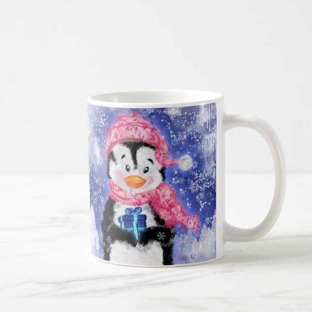 Christmas Mug Gift with Happy Penguin (Right)