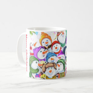 Christmas Mug Happy Snowmans Cadeau