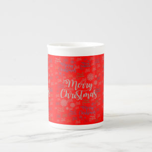 Christmas Mug, Merry Christmas Bone China Mug