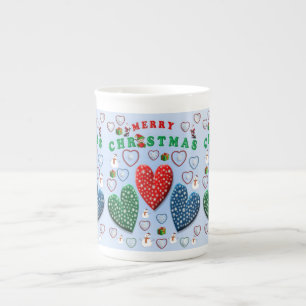 Christmas Mug, Merry Christmas Bone China Mug