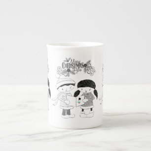 Christmas Mug, Merry Christmas Bone China Mug
