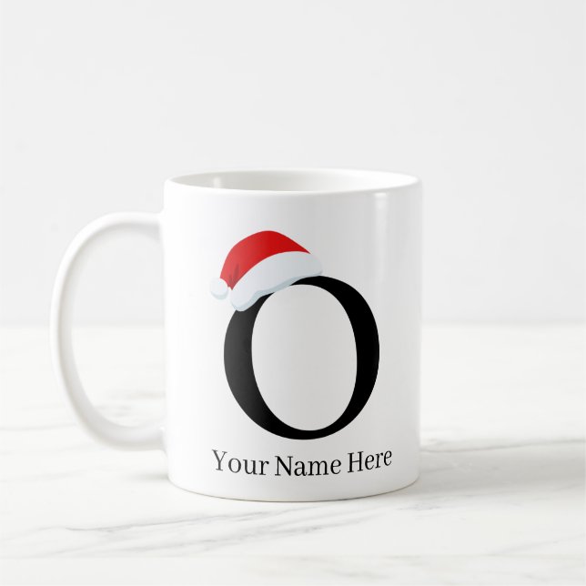 Christmas Mug "O" Initial (Left)