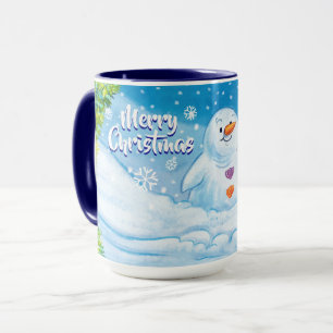 Christmas mug, PingPing Penguin & Snowman. Mug